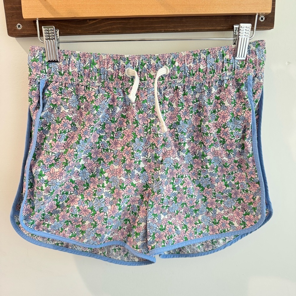 J Crew Crewcuts Floral‎ Drawstring Athletic Shorts Size 14